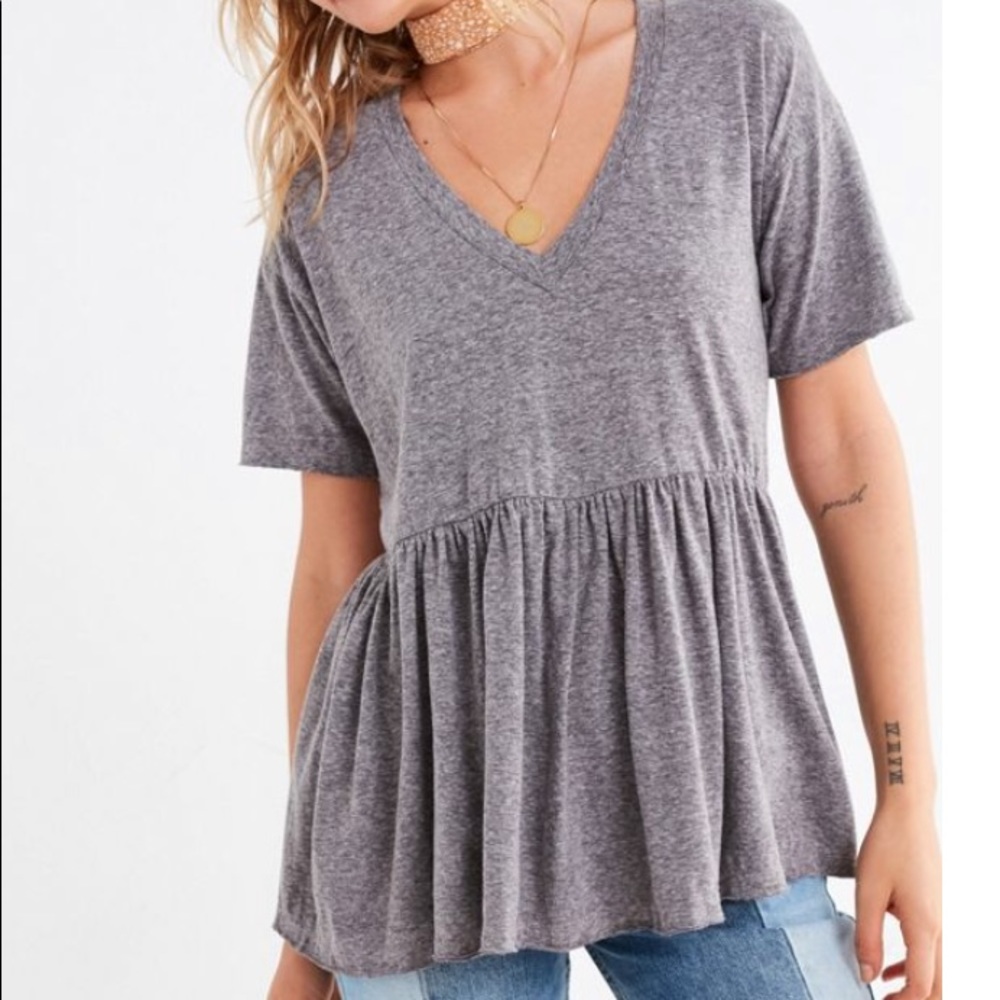 Urban outfitters peplum babydoll tee